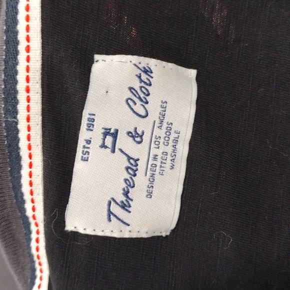 Thread and Cloth black and grey cotton v-neck t-shirt. Mint condition. XL - Picture 2 of 7